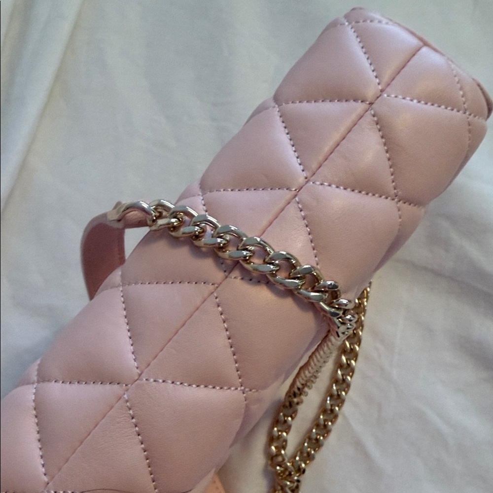kate spade Pink Quilted Leather Crossbody with Gold Chain - Picture 3 of 8
